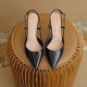 Pointed Toe High Heeled Sandals Patent Leather Women's Shoes Pointed Toe High Heeled Sandals Patent Leather Women's Shoes