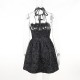 Gothic Personality Cross Halter Neck Diablo Tunic Dress Gothic Personality Cross Halter Neck Diablo Tunic Dress