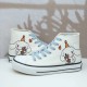 Womens Cute Kawaii Dog Student High Top Canvas Womens Cute Kawaii Dog Student High Top Canvas
