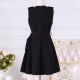 Women's Black Zipper Slim Dress Student Clothing Women's Black Zipper Slim Dress Student Clothing