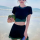 High Waist Colorblock Swimwear High Waist Colorblock Swimwear