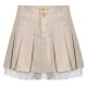 Cute High Waist Lace Pleated Skirts Cute High Waist Lace Pleated Skirts