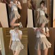 Cute High Waist Lace Pleated Skirts Cute High Waist Lace Pleated Skirts