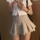 Cute High Waist Lace Pleated Skirts Cute High Waist Lace Pleated Skirts