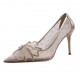 Mesh Pointed Toe Rhinestone Bowknot Pumps Mesh Pointed Toe Rhinestone Bowknot Pumps