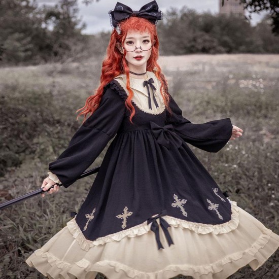 Cross Bow Ruffle Sweet Lolita Dress Cross Bow Ruffle Sweet Lolita Dress