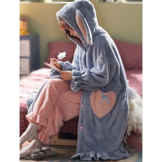 Cute Bunny Ears Plush Pajama Set Cute Bunny Ears Plush Pajama Set