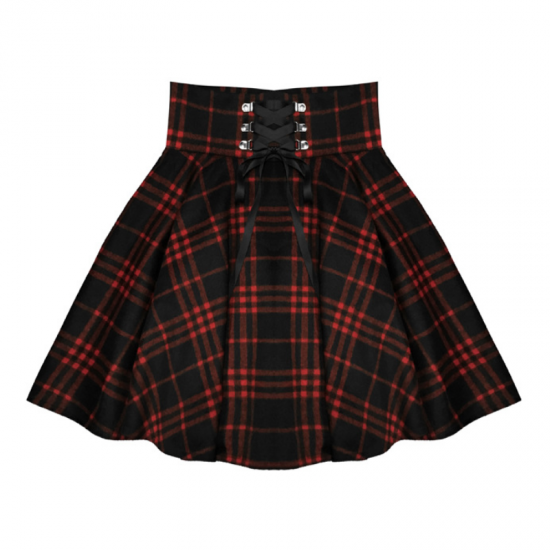 High Waist Plaid Mini Skirt High Waist Plaid Mini Skirt