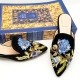 Women Flower Embroidery Mule Flats Shoes Women Flower Embroidery Mule Flats Shoes