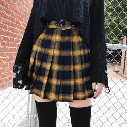 Harajuku Plaid Punk Skirt