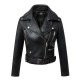 Women's Faux Leather Textured Short Moto Jacket Zip-up PU Biker Coat Women's Faux Leather Textured Short Moto Jacket Zip-up PU Biker Coat