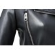 Women's Faux Leather Textured Short Moto Jacket Zip-up PU Biker Coat Women's Faux Leather Textured Short Moto Jacket Zip-up PU Biker Coat