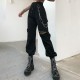 Alt E Girl Goth Black Metal Chain Cargo Pants Alt E Girl Goth Black Metal Chain Cargo Pants