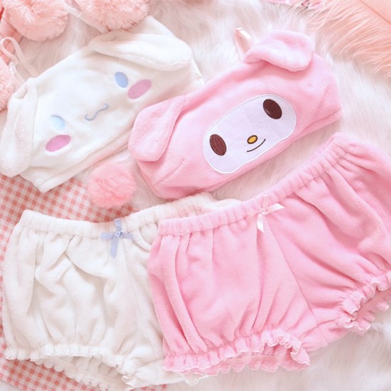 Kawaii Doggy Ear Plush Girl Pajamas Set Kawaii Doggy Ear Plush Girl Pajamas Set