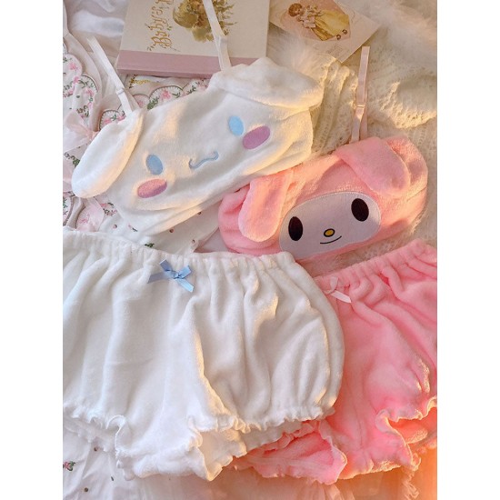 Kawaii Doggy Ear Plush Girl Pajamas Set Kawaii Doggy Ear Plush Girl Pajamas Set