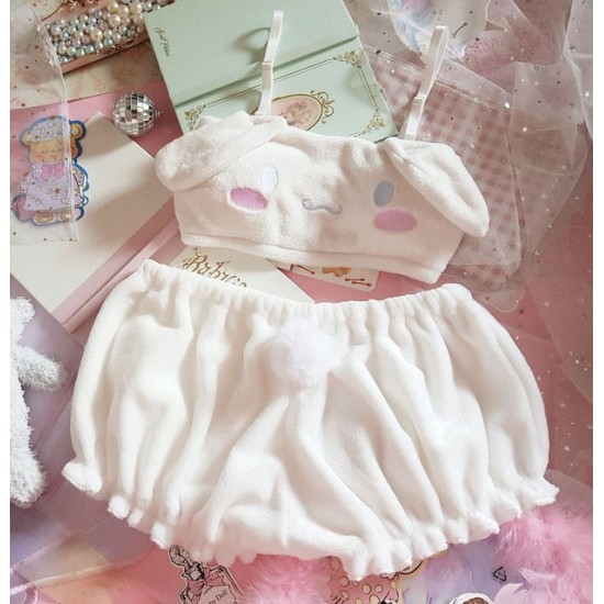 Kawaii Doggy Ear Plush Girl Pajamas Set Kawaii Doggy Ear Plush Girl Pajamas Set