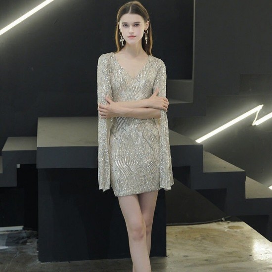 Queen Sequin Prom Short Dress Queen Sequin Prom Short Dress