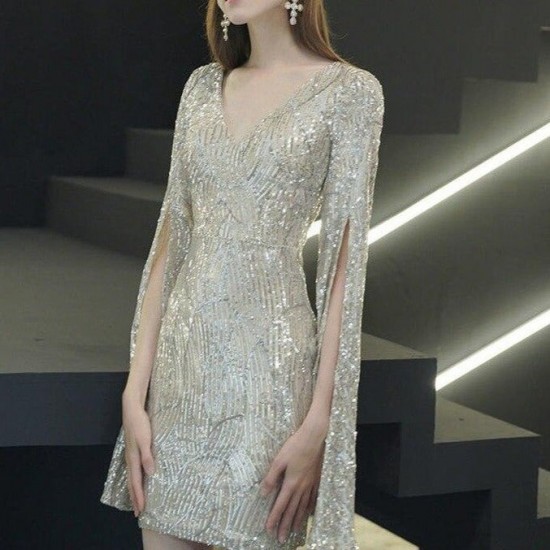 Queen Sequin Prom Short Dress Queen Sequin Prom Short Dress