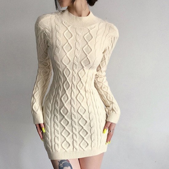 Sexy Backless Slim Mini Sweater Dress Sexy Backless Slim Mini Sweater Dress