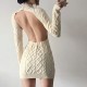 Sexy Backless Slim Mini Sweater Dress Sexy Backless Slim Mini Sweater Dress