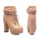 Sweet Elegant Thick Platform Heels Short Boots Sweet Elegant Thick Platform Heels Short Boots