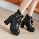 White Black Lace Up Ankle Boots White Black Lace Up Ankle Boots