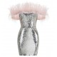 Women Sequin Off-shoulder Feather Prom Mini Dress Women Sequin Off-shoulder Feather Prom Mini Dress