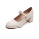 Womens Elegant Pearl Square Toe Mary Jane Shoes Pumps Womens Elegant Pearl Square Toe Mary Jane Shoes Pumps
