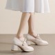 Womens Elegant Pearl Square Toe Mary Jane Shoes Pumps Womens Elegant Pearl Square Toe Mary Jane Shoes Pumps