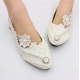 Fashionable & Elegant Plus-Size Women's Wedding Shoes - New Style High-Heel Bridal Shoes in White